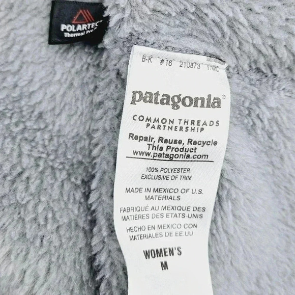 Patagonia Gray Purple Polartec ReTool Snap-T Pullover Fleece Jacket - Picture 4 of 9